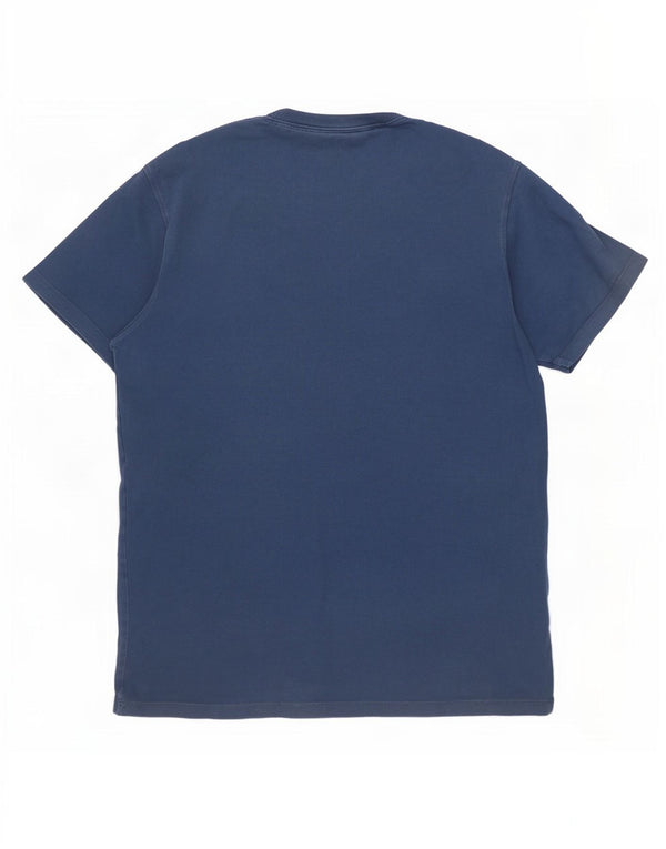 Guess T-shirt graphique coupe classique pour hommes, grand, bleu marine, en coton