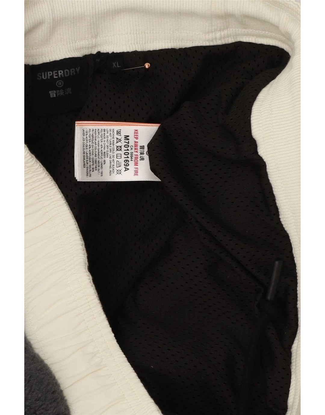 Superdry Homme Pantalon De Survêtement Joggers XL Noir Colorblock Polyester
