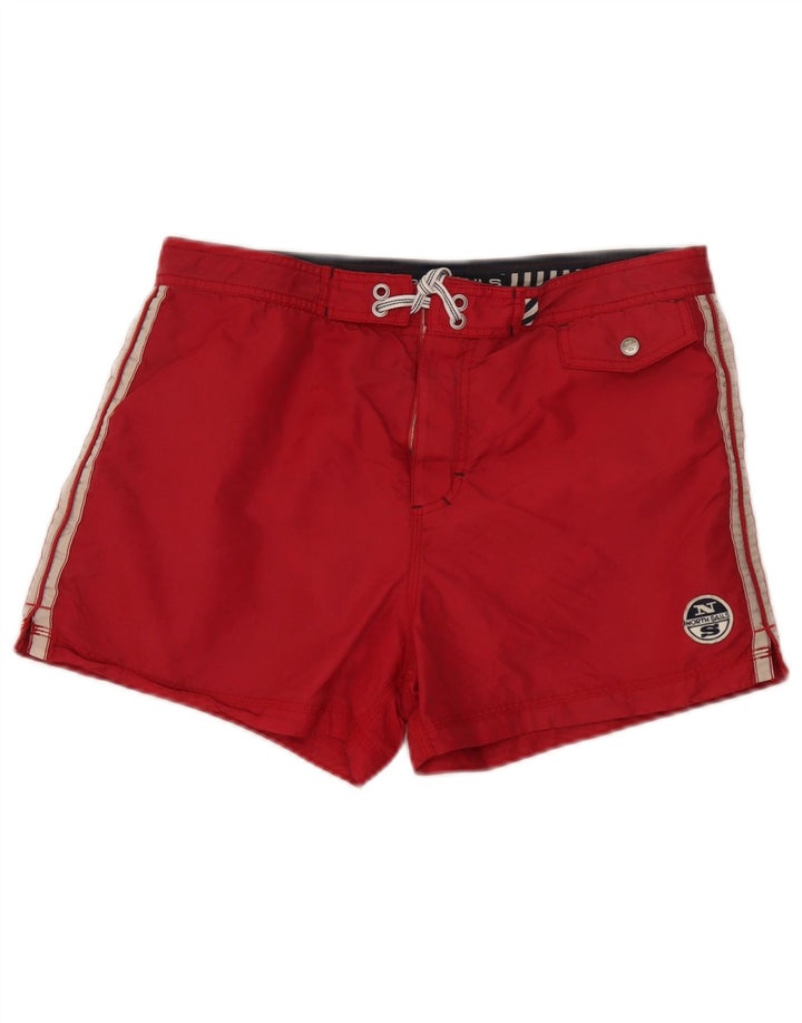 North Sails Short de Bain Graphique Homme Rouge Moyen Polyamide