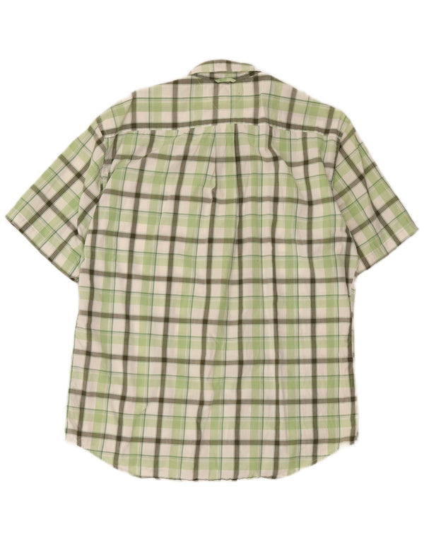 Tommy Hilfiger Chemise à manches courtes pour hommes Grand carreaux verts
