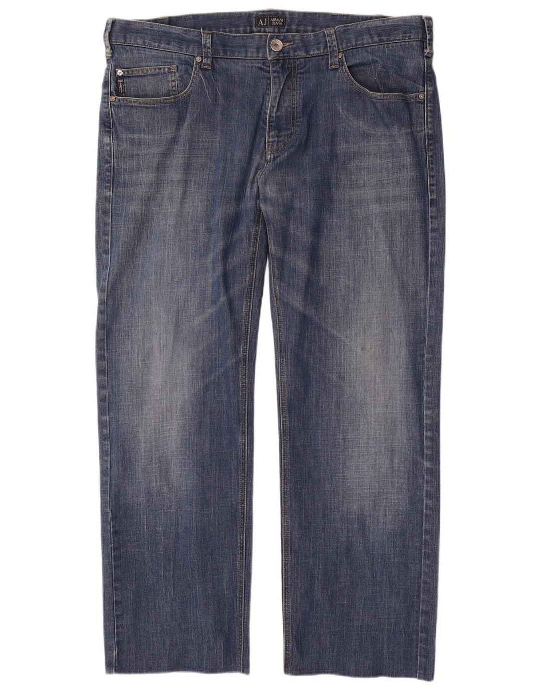 ARMANI Jean Droit Homme W38 L30 Bleu Coton