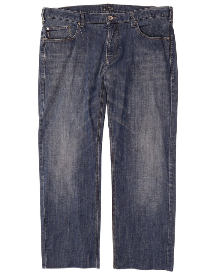 ARMANI Jean Droit Homme W38 L30 Bleu Coton