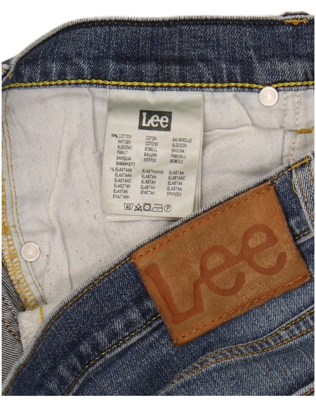 Lee Femme Daren Jean Droit W34 L30 Bleu Coton