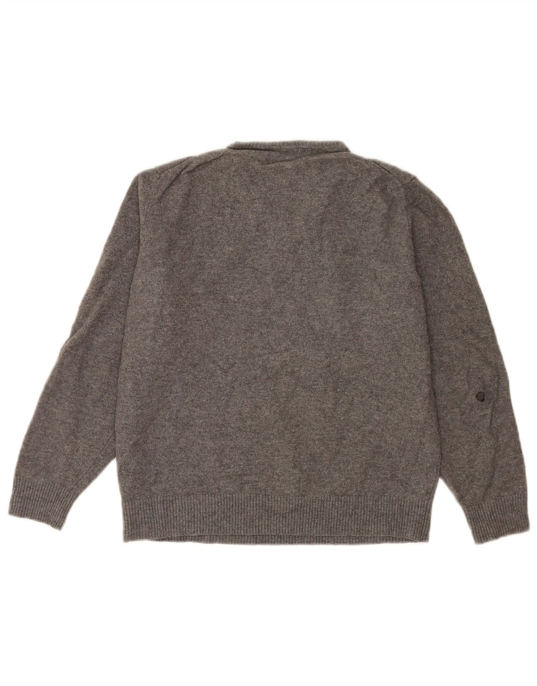 Massimo Dutti Pull col V pour femme en laine grise