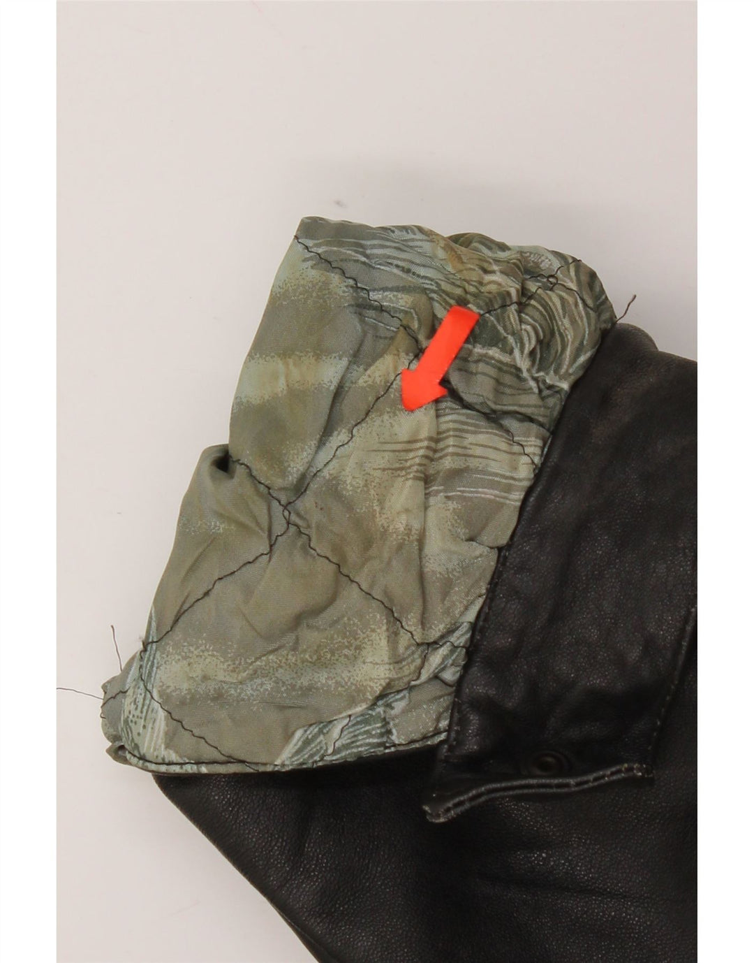 veste en cuir homme vintage UK 44 2XL Noir