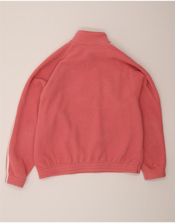 Adidas Pull en polaire surdimensionné Primegreen pour femme avec col zippé UK 8 Petit Rose