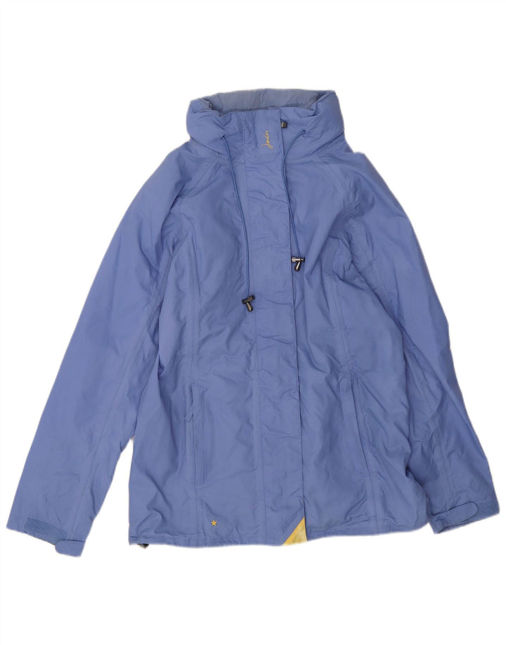 Joules Veste de pluie surdimensionnée à capuche pour femme UK 10 Small Bleu Polyester