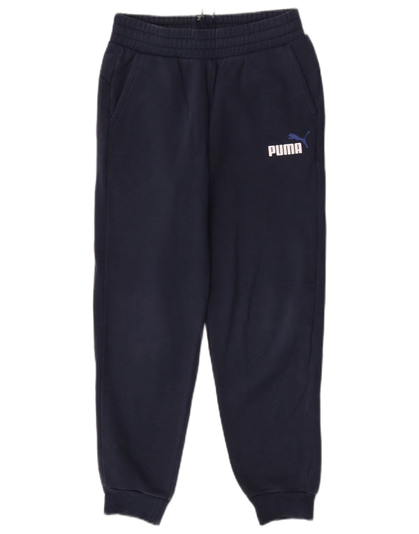 Puma Pantalon de Survêtement Garçon 11-12 ans Bleu Marine Coton