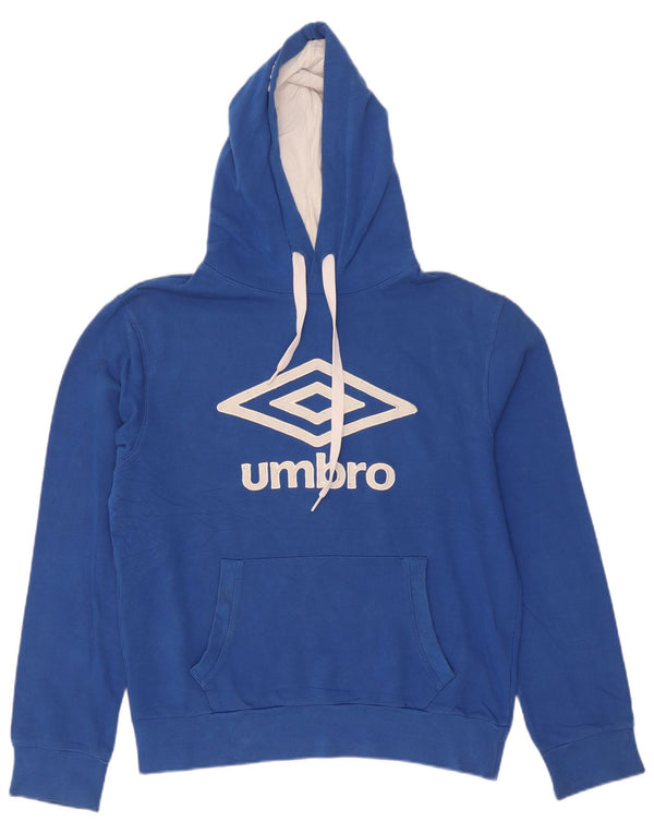 Umbro Pull à capuche graphique surdimensionné pour femme UK 10 Petit Bleu Coton