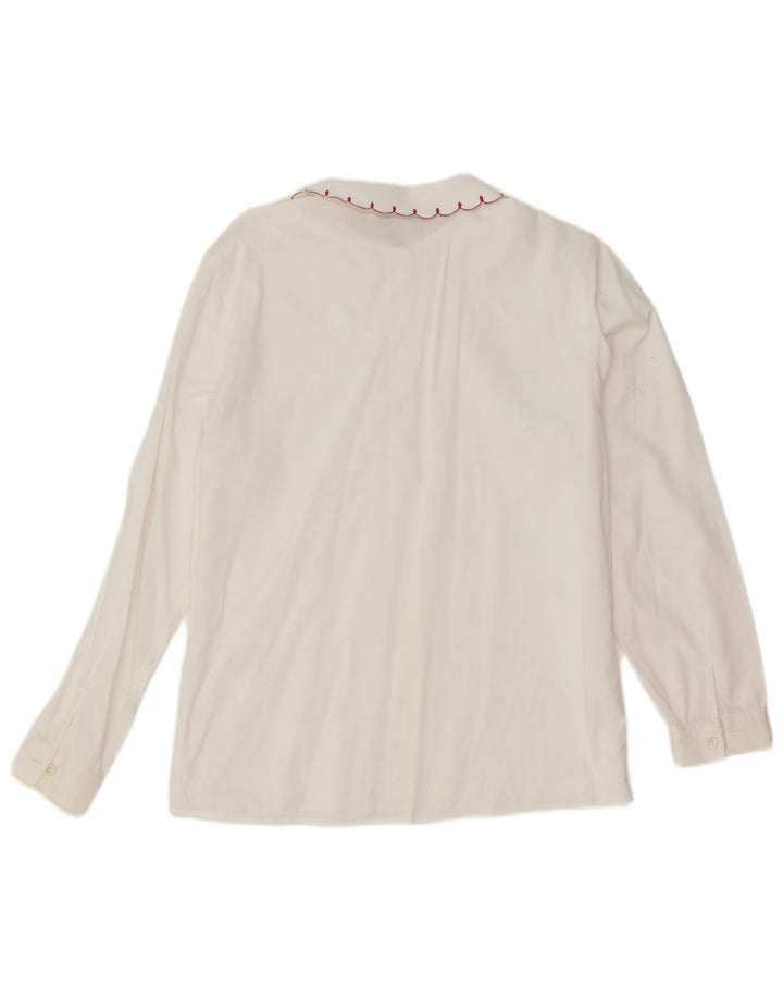 Chemise Femme Vintage IT 46 Grand Coton Blanc