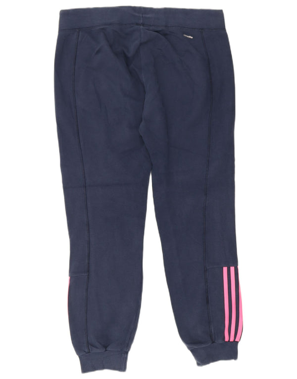 Adidas Pantalon de survêtement pour femme Joggers UK 12/14 Bleu marine moyen Coton
