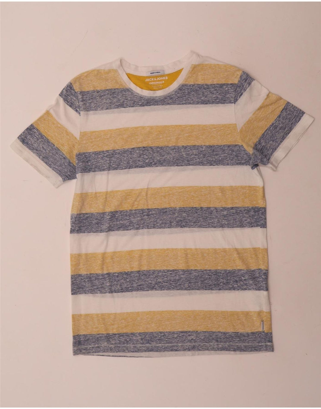 Jack & Jones T-Shirt Homme Large Multicolore Rayé Polyester