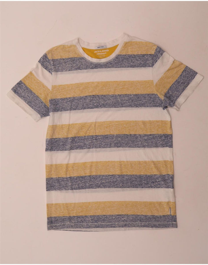 Jack & Jones T-Shirt Homme Large Multicolore Rayé Polyester
