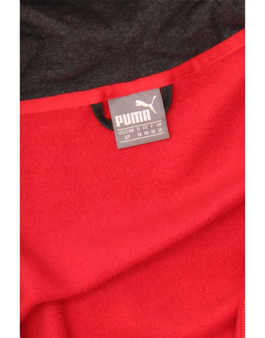 PUMA Pull à capuche zippé pour femme UK 10 Small Rouge
