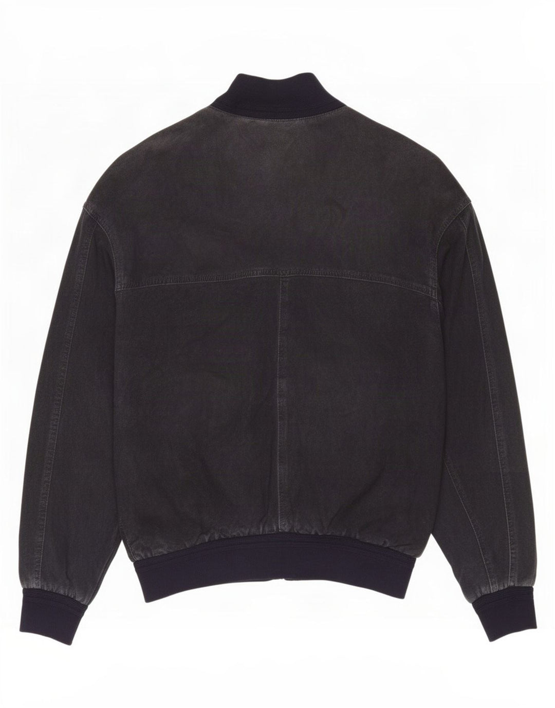 Max Veste Bomber en Daim pour Homme UK 38 Cuir Bleu Marine Moyen