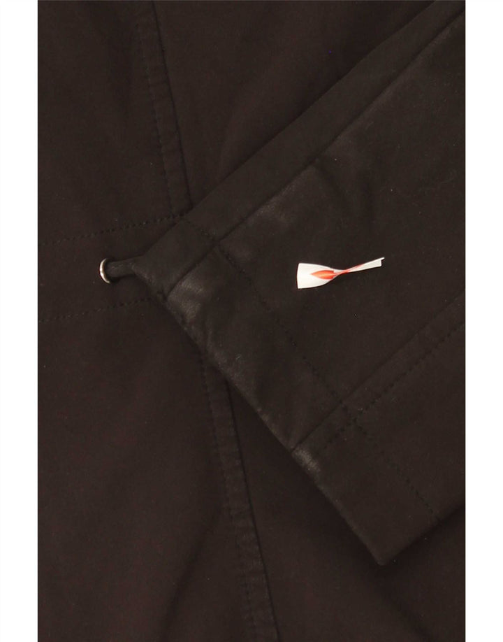 French Connection Manteau coupe-vent à capuche pour femme UK 10 Small Noir
