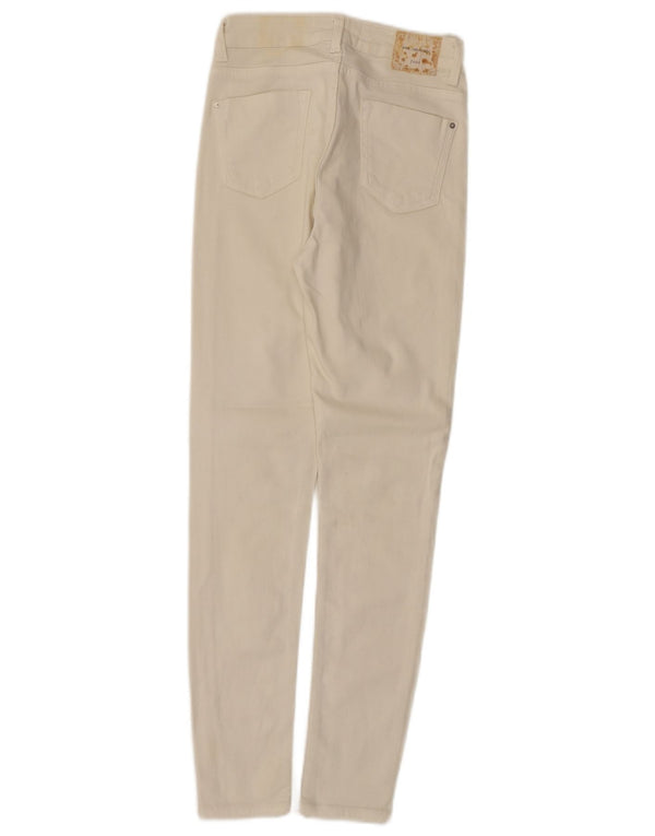 Jean skinny Zara femme EU 34 2XS W24 L28 coton blanc