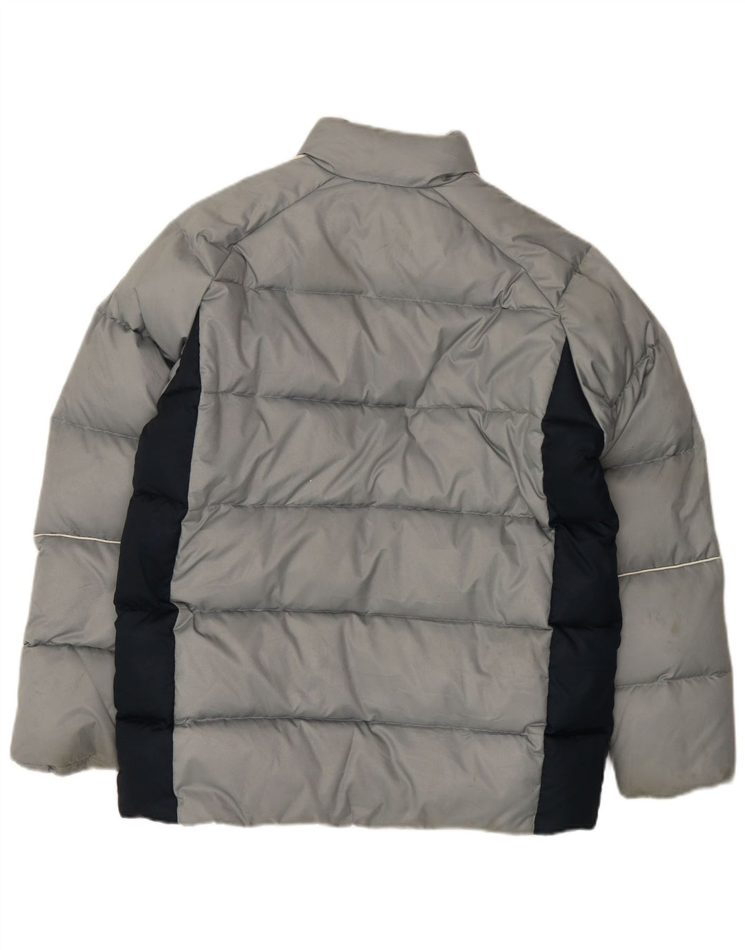 Adidas Veste rembourrée coupe ample pour homme UK 36 Petit Gris Colorblock Polyester