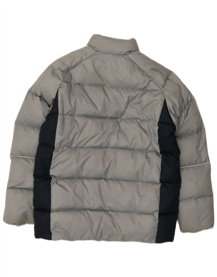 Adidas Veste rembourrée coupe ample pour homme UK 36 Petit Gris Colorblock Polyester