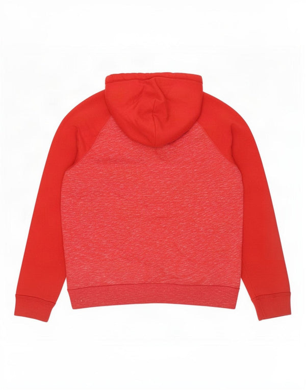 Hollister Pull à Capuche Graphique Homme Rouge Moyen Moucheté Coton