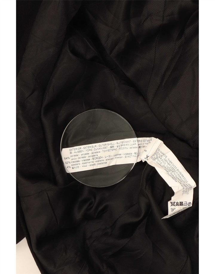 Zara Veste Blazer Double Boutonnage Femme UK 14 Large Noir Polyester