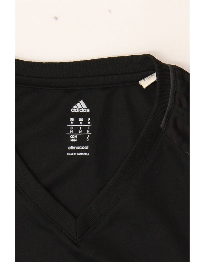 ADIDAS Mens Climacool T-Shirt Top Medium Black Polyester Sports Vintage Adidas and Second-Hand Adidas from Messina Hembry 