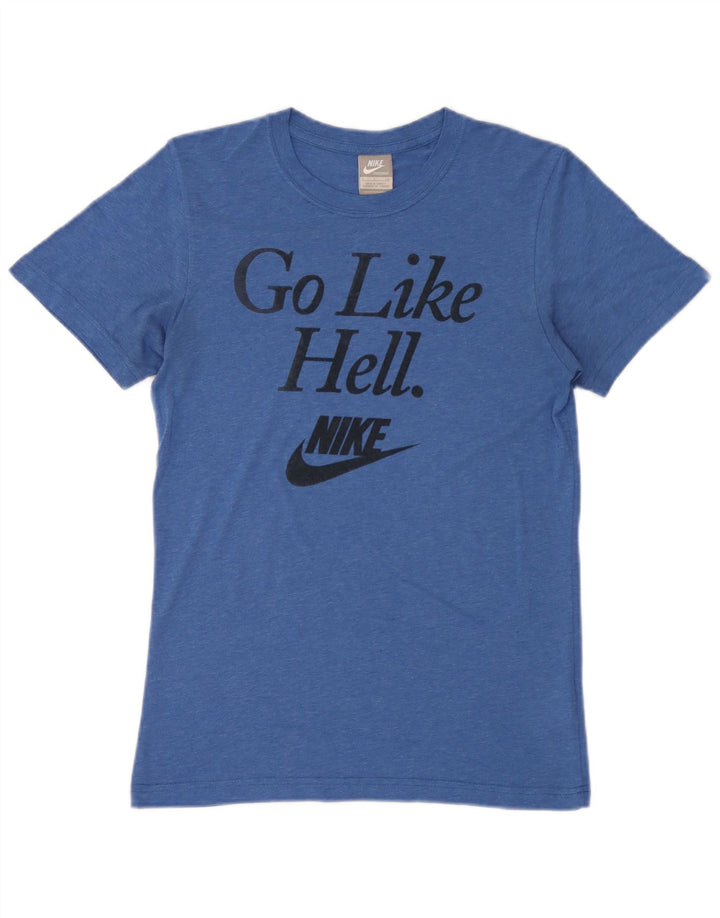 Nike T-shirt graphique pour hommes, petit, bleu, polyester