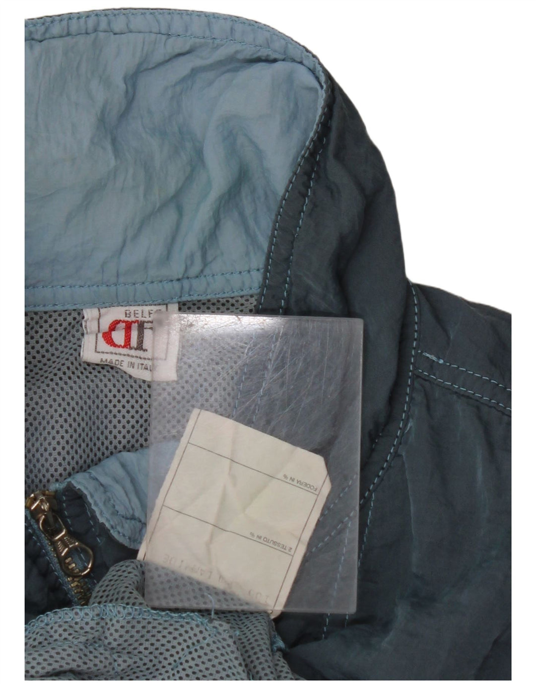 BELFE Veste de Survêtement Homme UK 38 Bleu Moyen Colorblock Polyamide