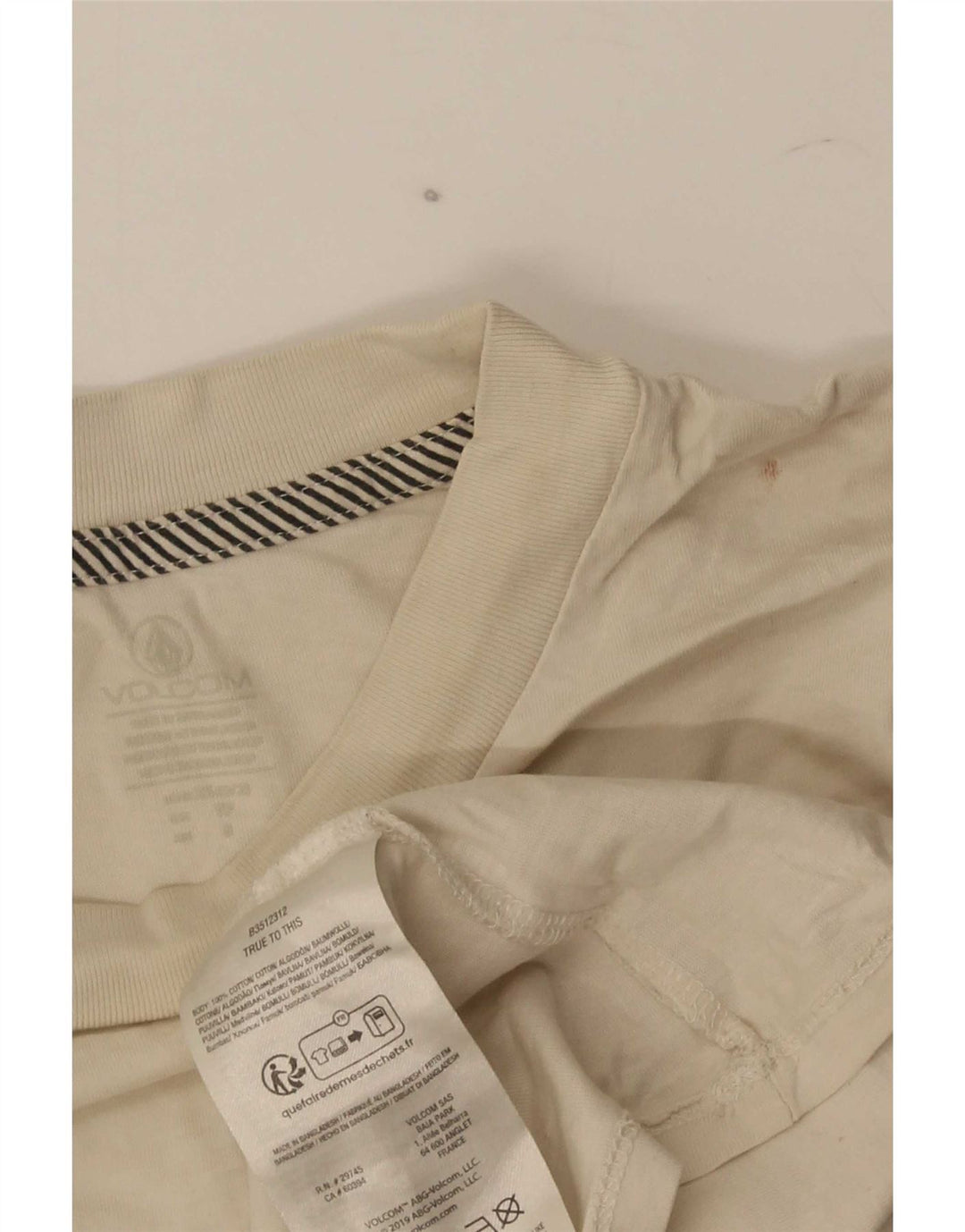 Volcom Haut T-Shirt Graphique Homme Petit Coton Beige