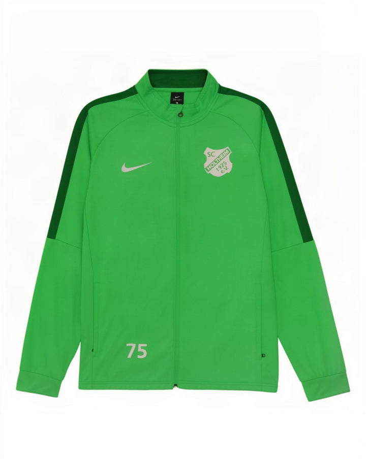 Nike Hommes Dri Fit Graphic Survêtement Top Veste Large Vert Colorblock