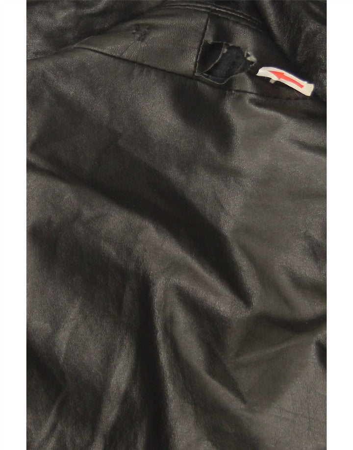 manteau en cuir homme vintage EU 46 Petit Noir