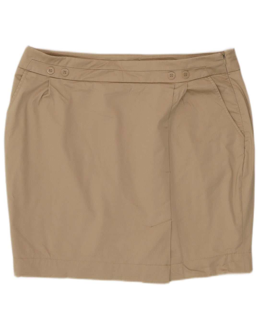 Zendra Mini jupe femme EU 46 XL W34 coton beige