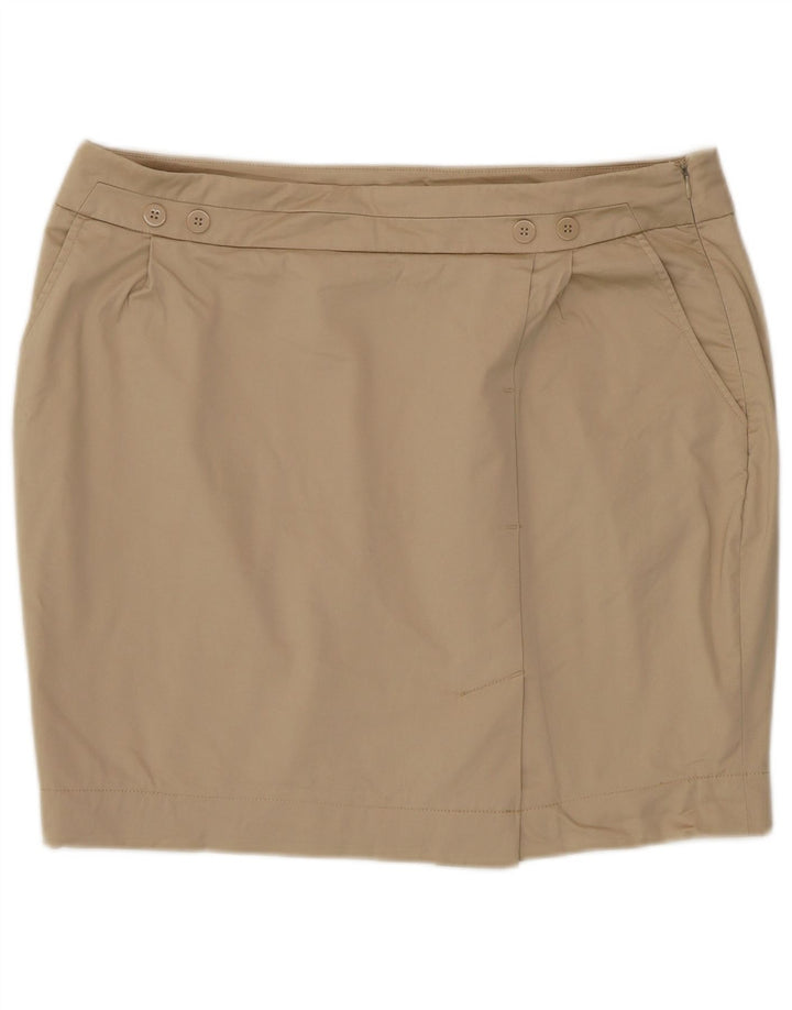Zendra Mini jupe femme EU 46 XL W34 coton beige
