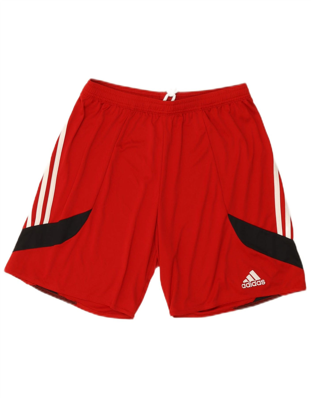 Adidas Short de Sport Climalite Homme Rouge Moyen Polyester Colorblock