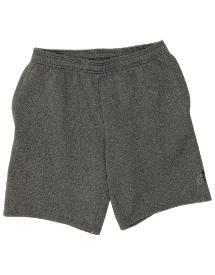 Adidas Short de Sport Climalite Homme Gris Moyen Polyester