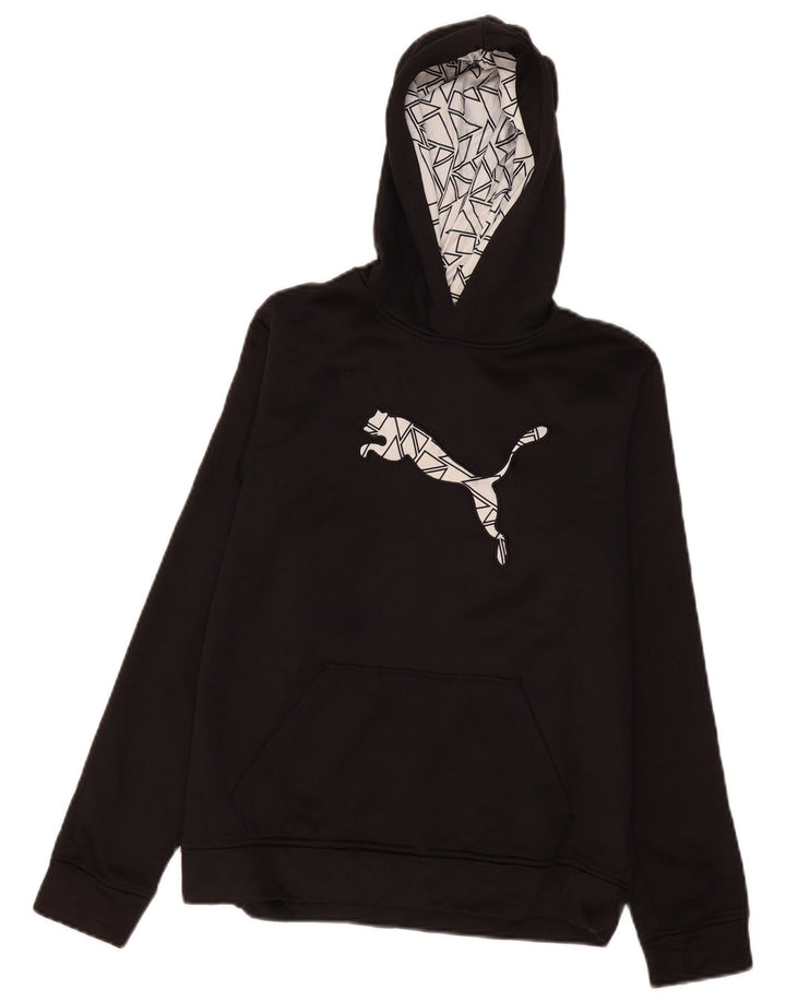Puma Pull à capuche graphique pour garçon 12-13 ans Grand Noir Polyester