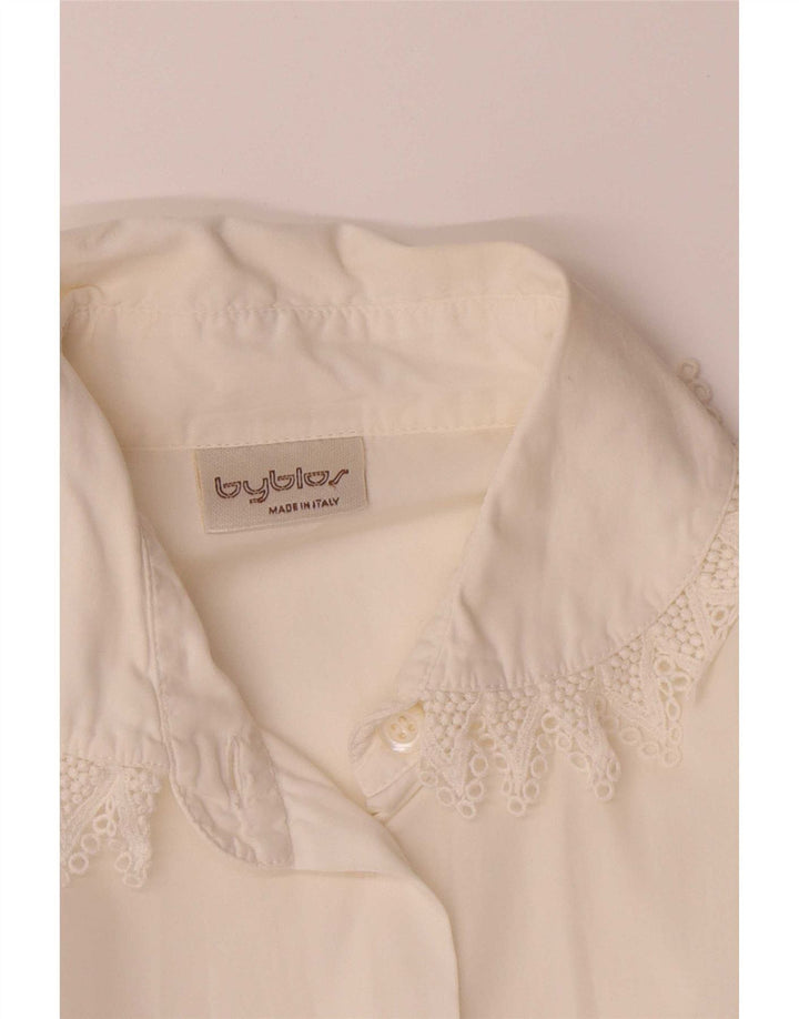Byblos Chemisier pour femme UK 44 Blanc moyen