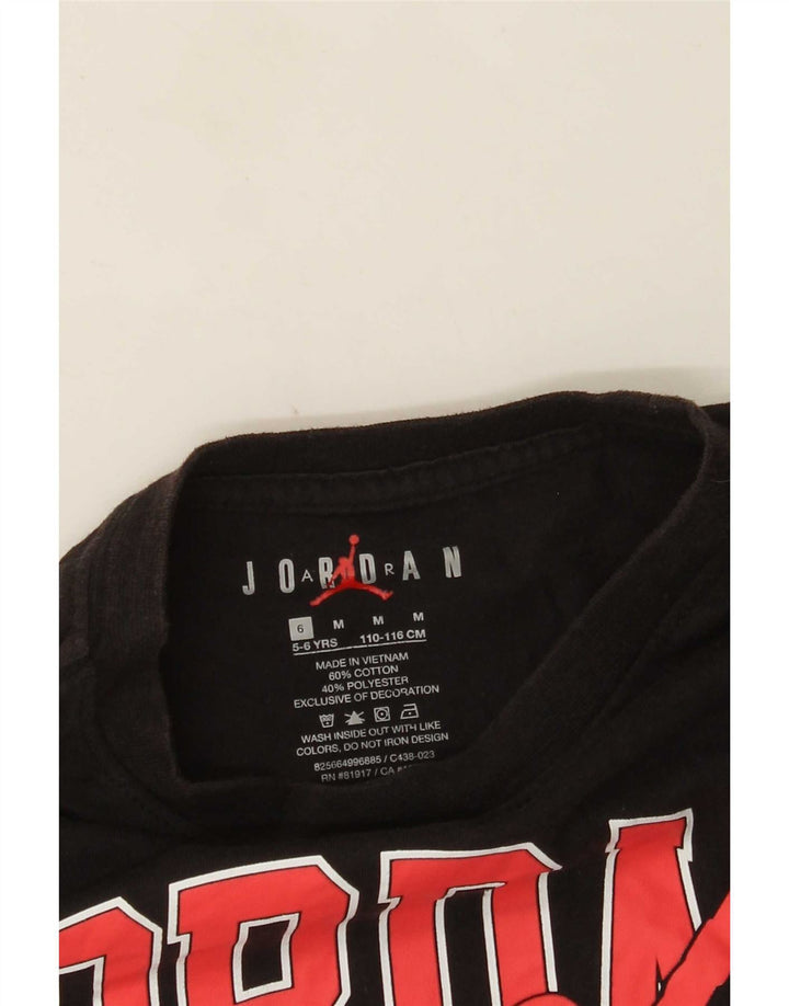 Jordan T-shirt graphique pour garçon 5-6 ans en coton noir moyen