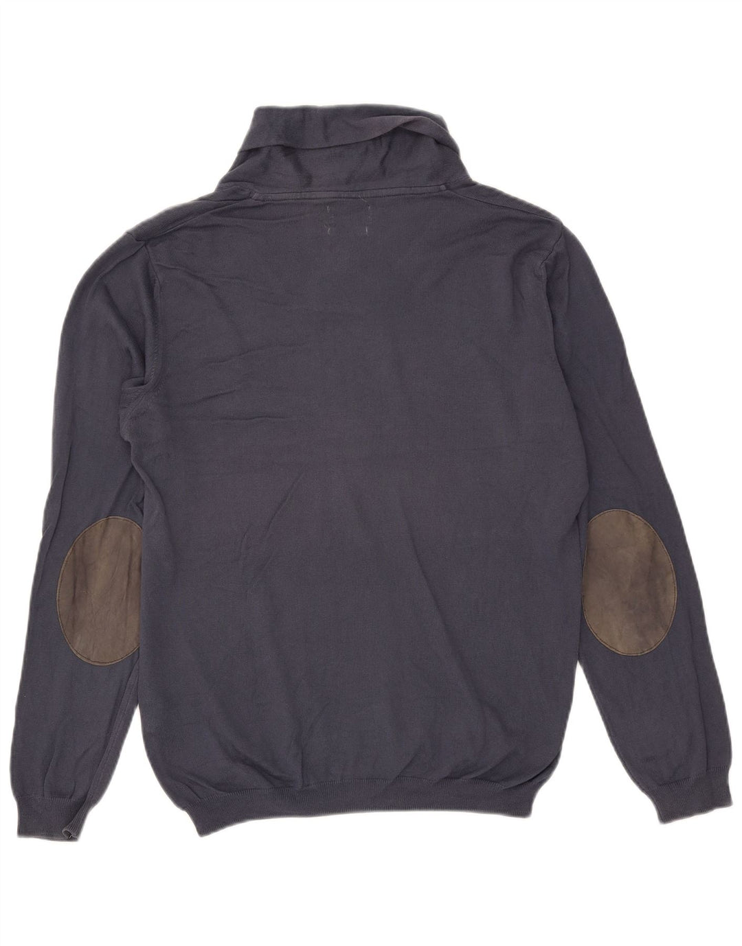 Zara Pull Col Châle Homme Bleu Marine Moyen Coton