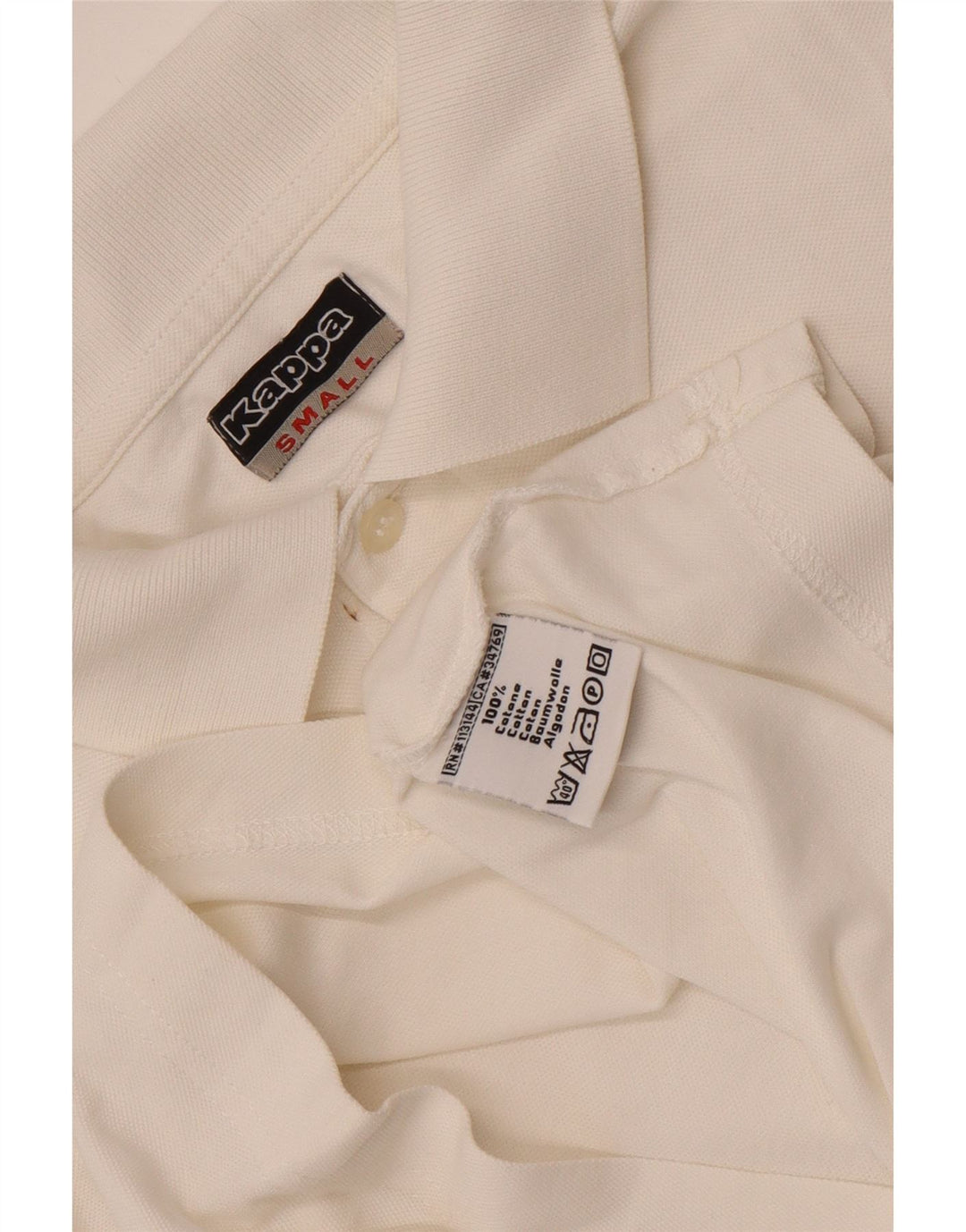 Kappa Polo Homme Petit Blanc Coton