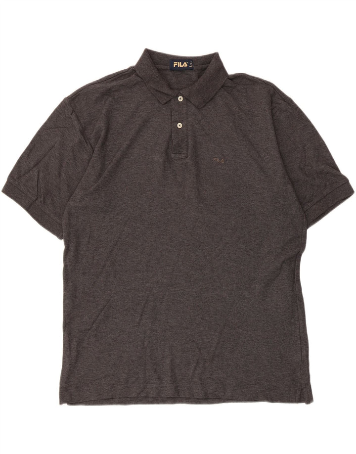 Fila Polo Homme XL Gris Moucheté Coton