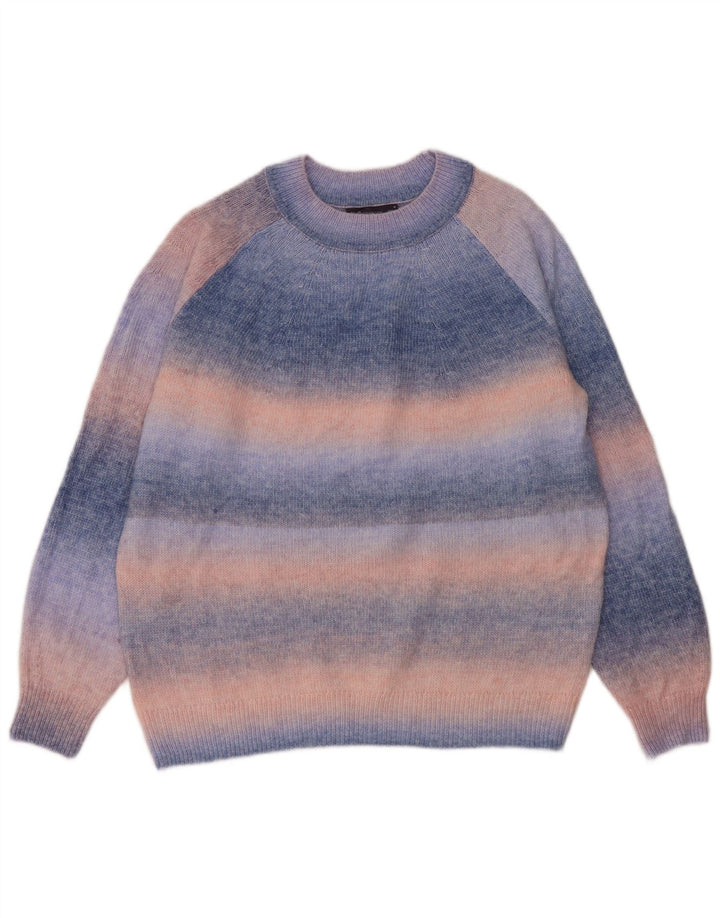 Marks & Spencer Pull ras du cou pour femme UK 14 Bleu moyen rayé