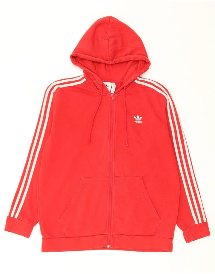 Adidas Pull à capuche zippé pour homme Grand coton rouge