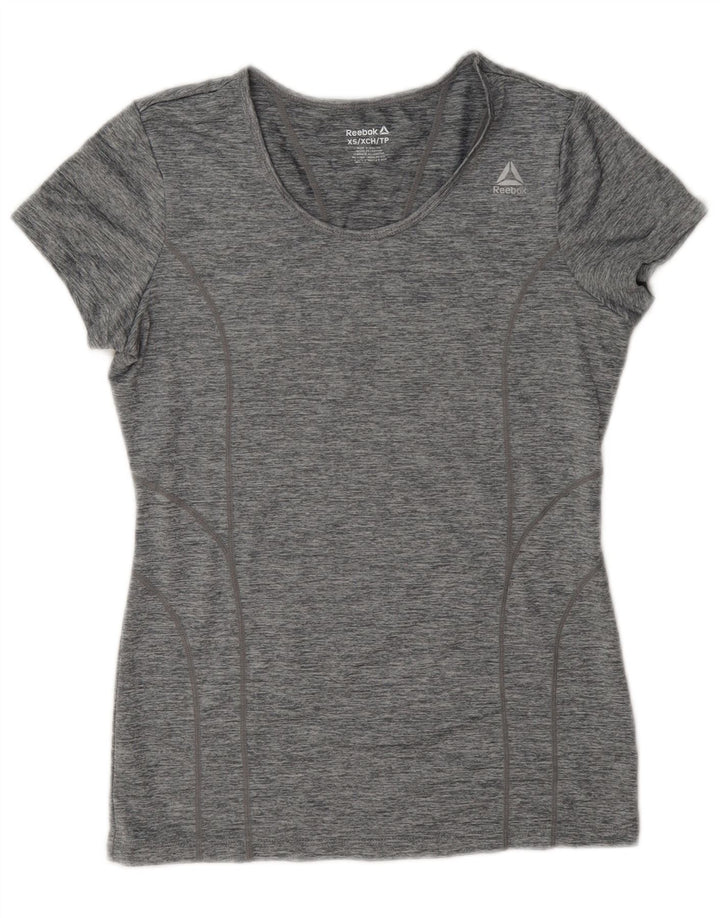 Reebok T-Shirt Femme UK 6 XS Gris Polyester