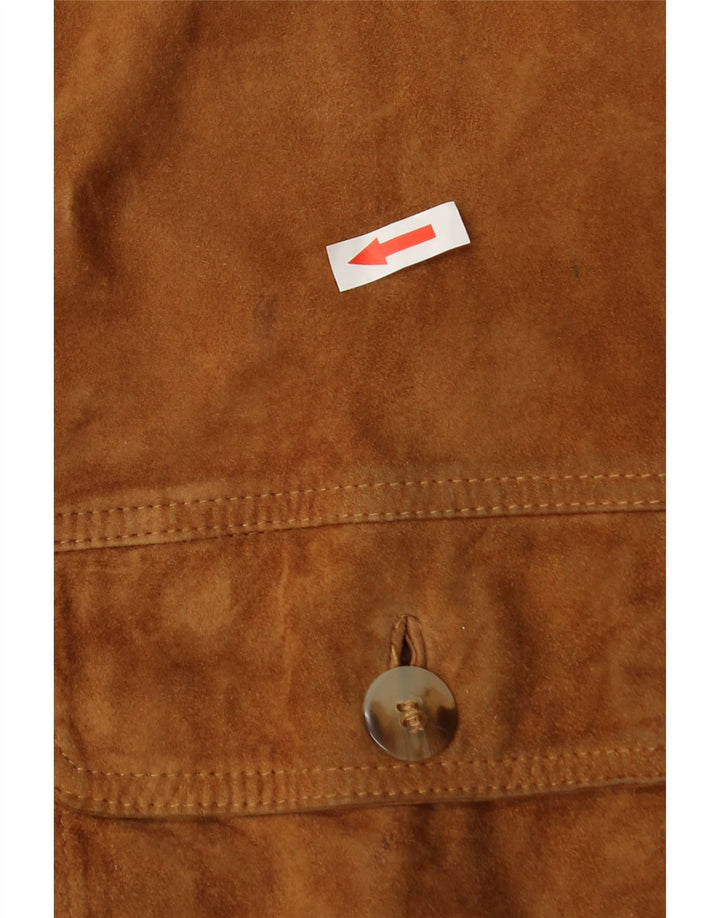 veste bomber en daim vintage pour homme UK 42 XL Marron