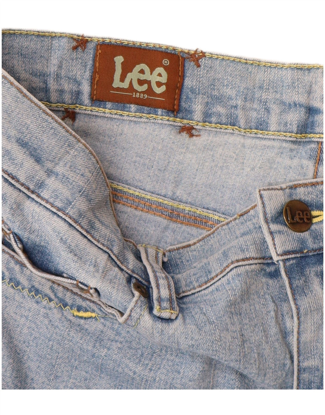 Lee Jean Court Femme W32 L24 Bleu