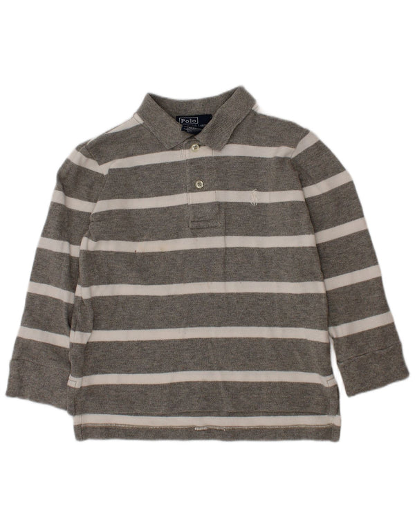 POLO RALPH LAUREN Baby Boys Polo Shirt 18-24 Months Grey Striped