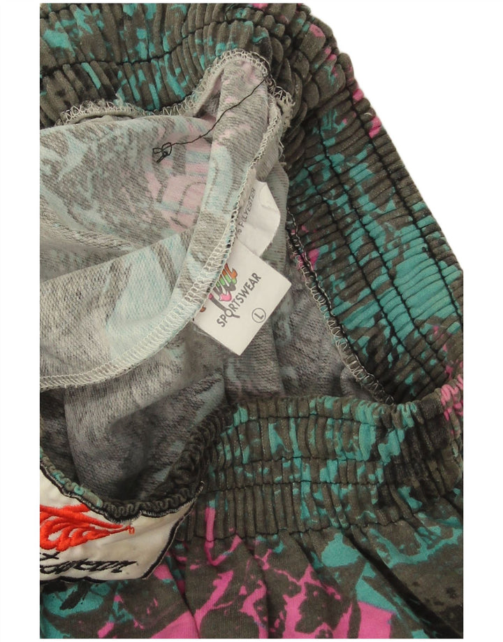 Pantalon de survêtement femme vintage UK 16 Grand Rétro Multicolore