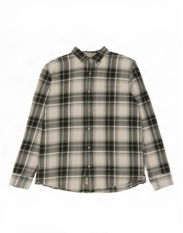 John Lewis Chemise en flanelle coupe ajustée pour homme 2XL en coton à carreaux vert