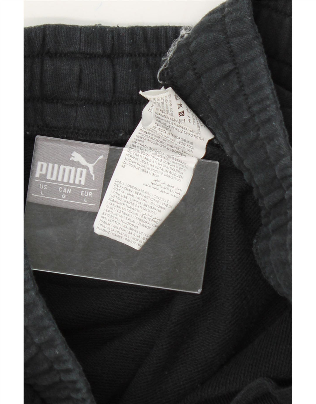 PUMA Mens Tracksuit Trousers Joggers Large Black Cotton Vintage Puma and Second-Hand Puma from Messina Hembry 